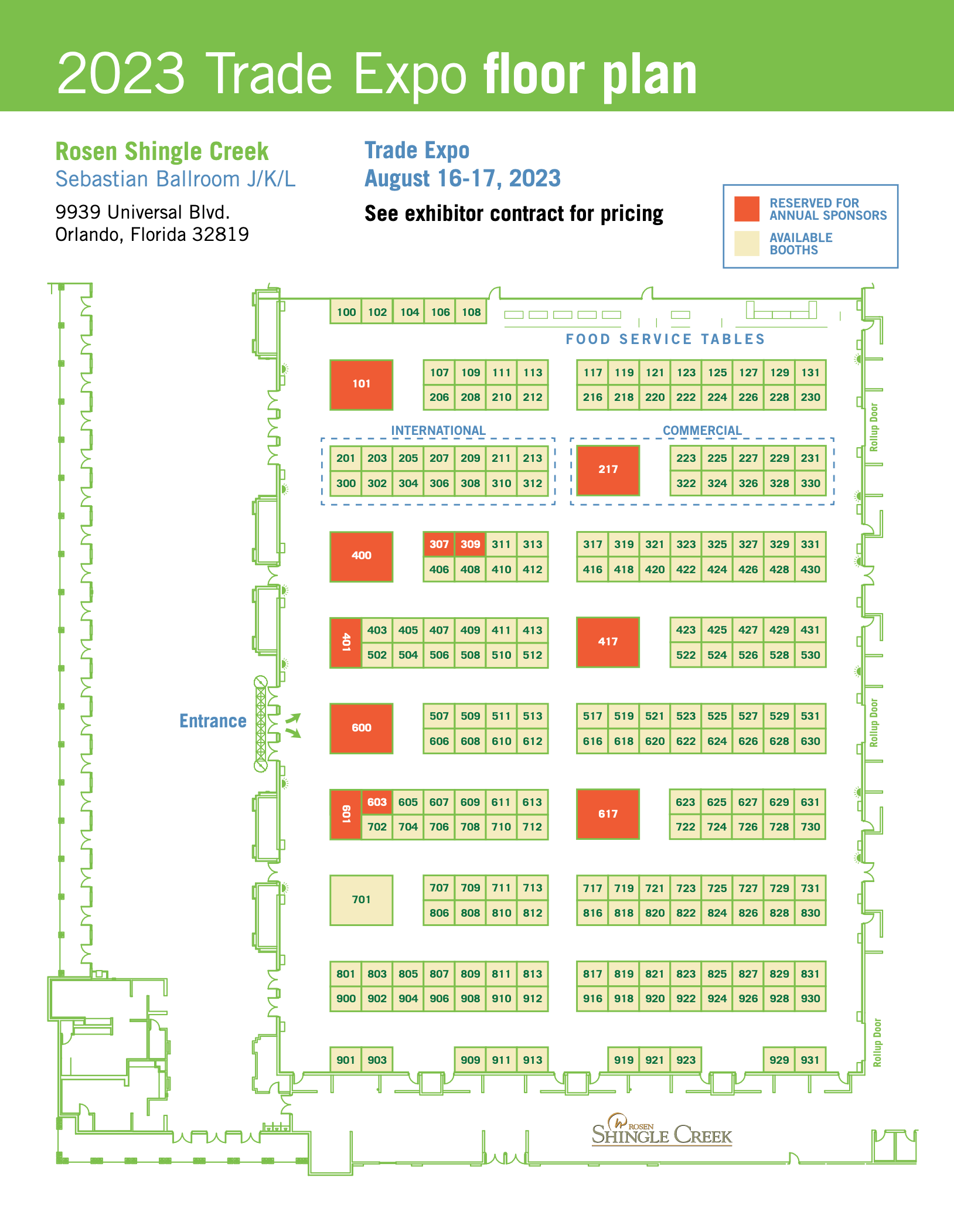 2023 Trade Expo Floor Plan 