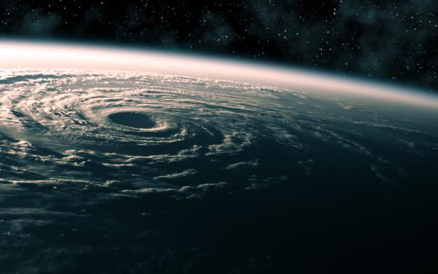 Satellite image of hurricane
