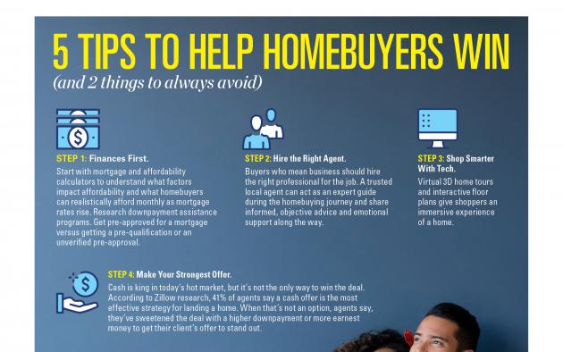 5 Tips to Help Homebuyers win infographic