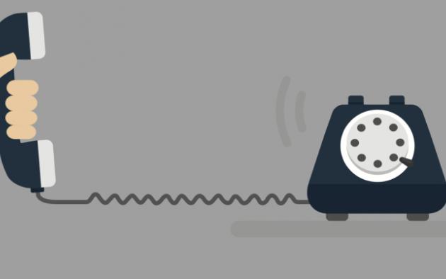illustration of hand with telephone