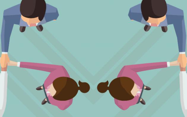 Illustration of people shaking hands