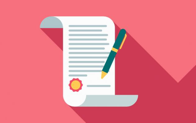 illustration of a contract