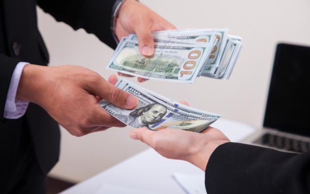 Money exchanging hands
