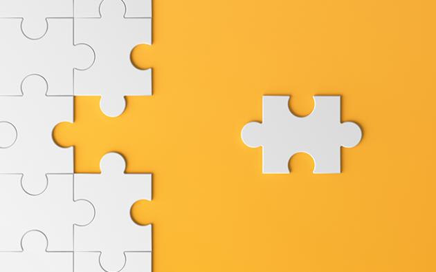 puzzle with one piece to the side