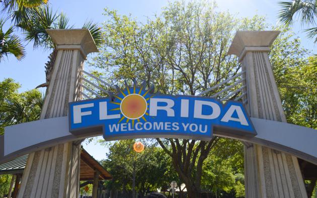 'Florida Welcomes You' sign