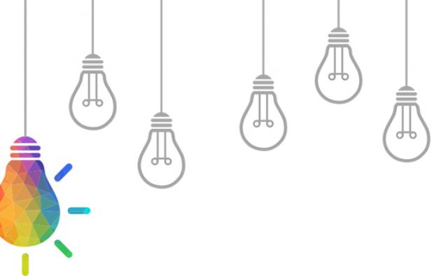 Illustration of lightbulbs, idea concept