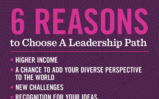 6 Reasons to Choose a Leadership Path infographic