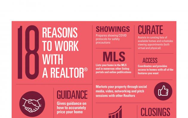 18 reasons to work with a Realtor infographic