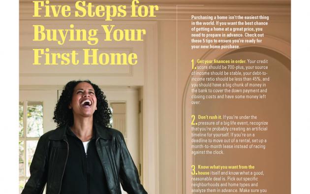 5 steps for buying your first home infographic