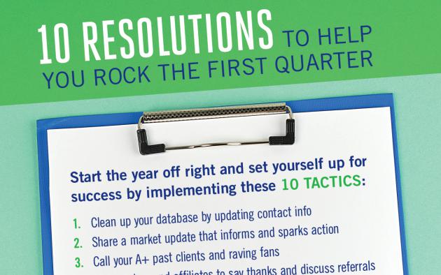 first quarter resolutions infographic