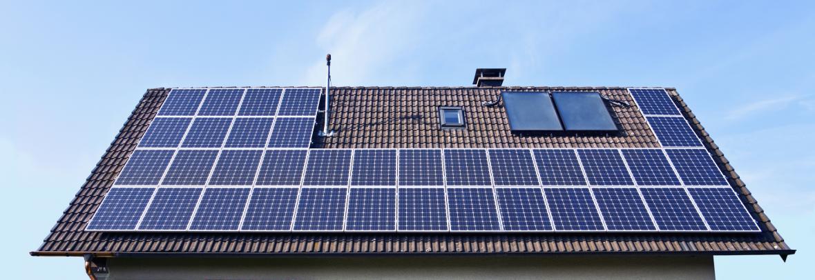 solar panels on house