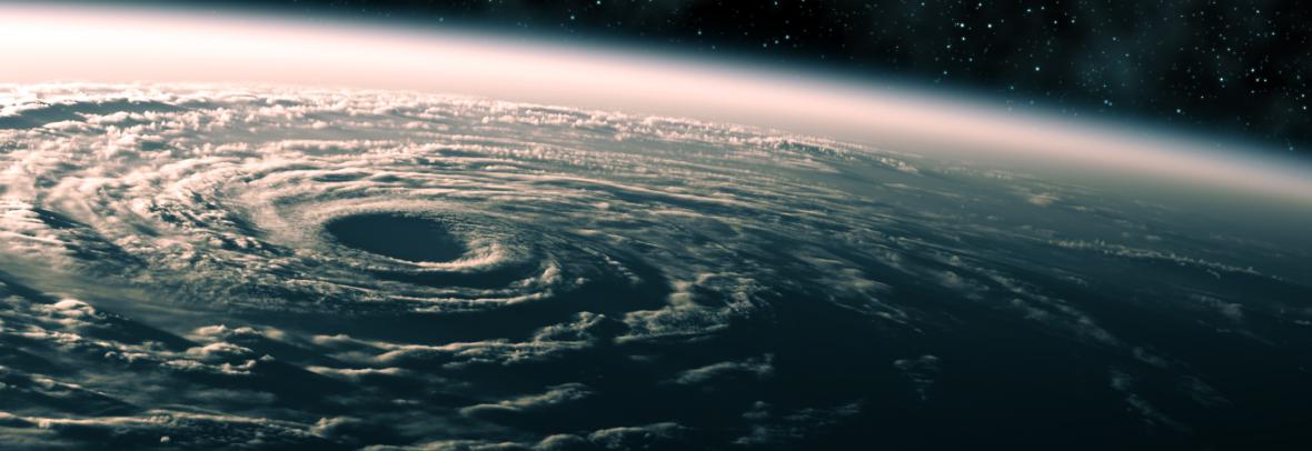 Satellite image of hurricane