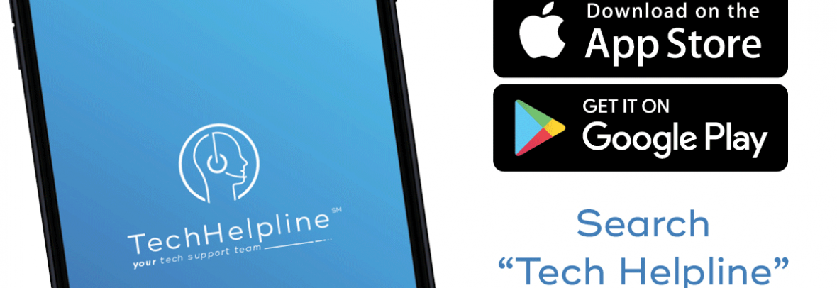screenshot of Tech Helpline new mobile app