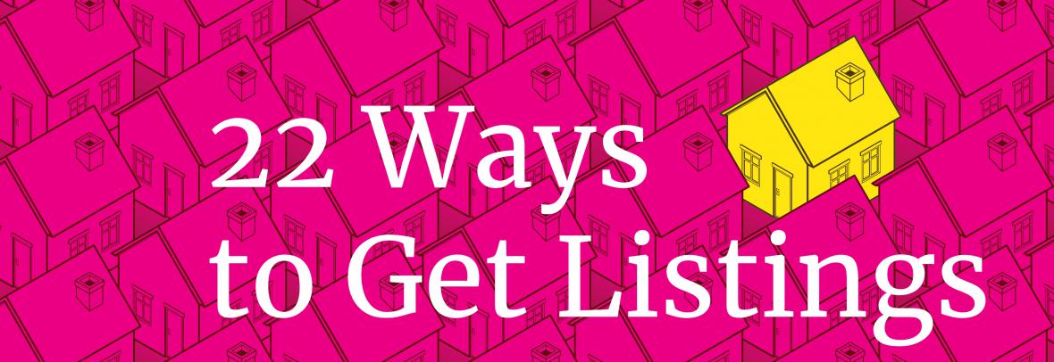 22 ways to get listings illustration pink and yellow houses