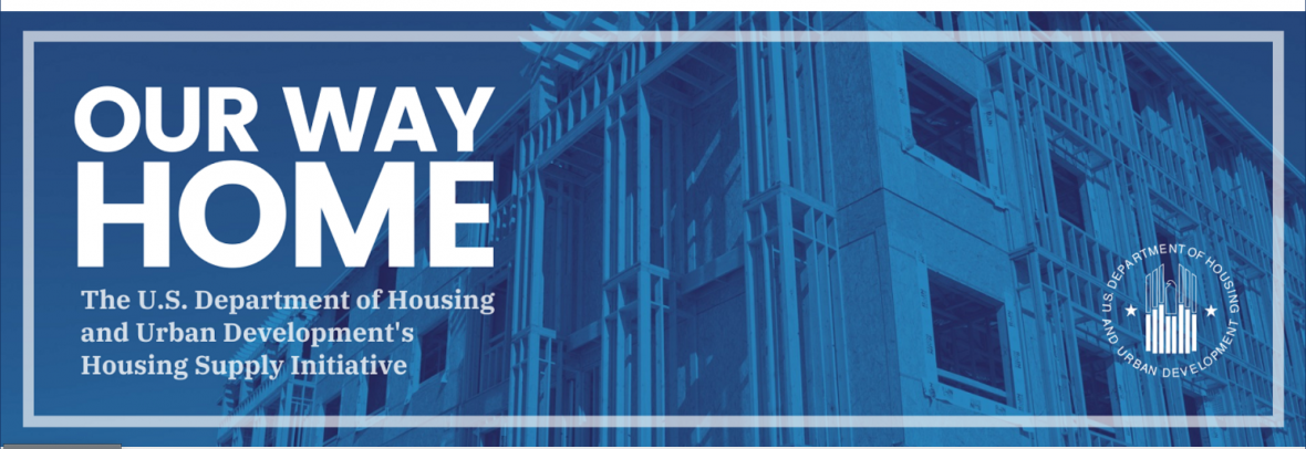 Screen grab of HUD's Our Way Home website logo