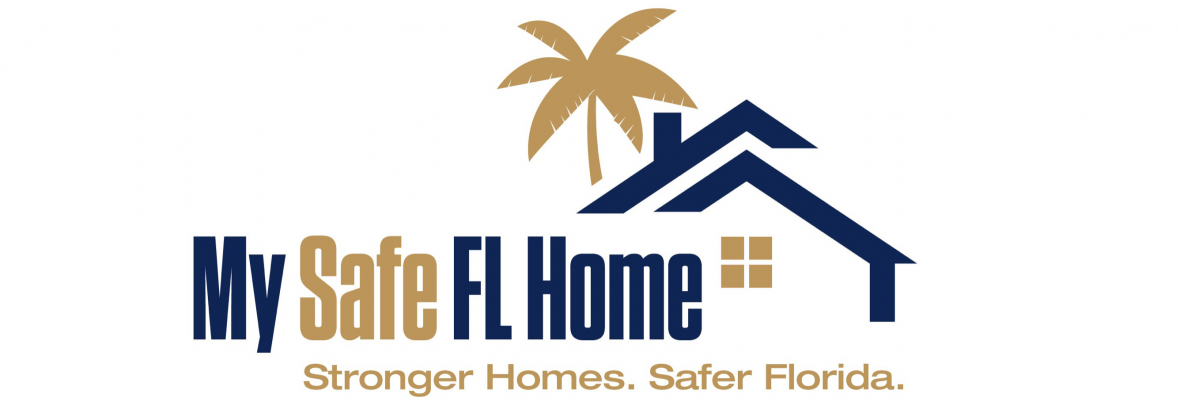 Logo that says My Safe Florida Home, Stronger Homes. Safer Florida