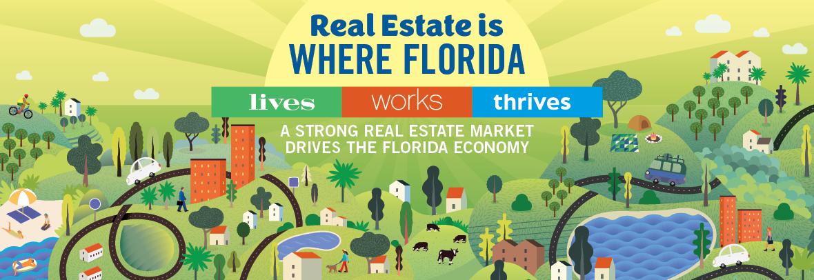 Real Estate is where florida lives works thrives a strong real estate market drives the florida economy