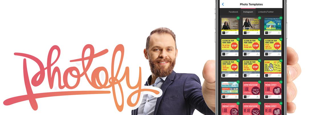 Photo of a man holding a smartphone with graphics on it