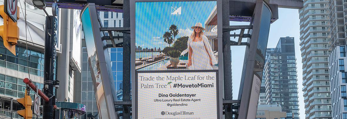 Dina Goldentayer's Timesquare billboard