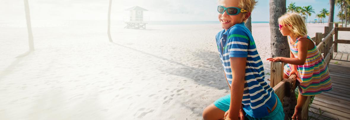 Kids on a Florida beach