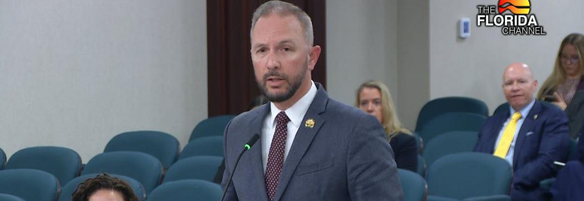 Tim Weisheyer, 2025 Florida Realtors, speaks to a Florida House committee in opposition to HB 1461