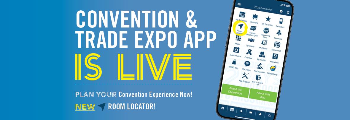Convention & Trade Expo app is live graphic