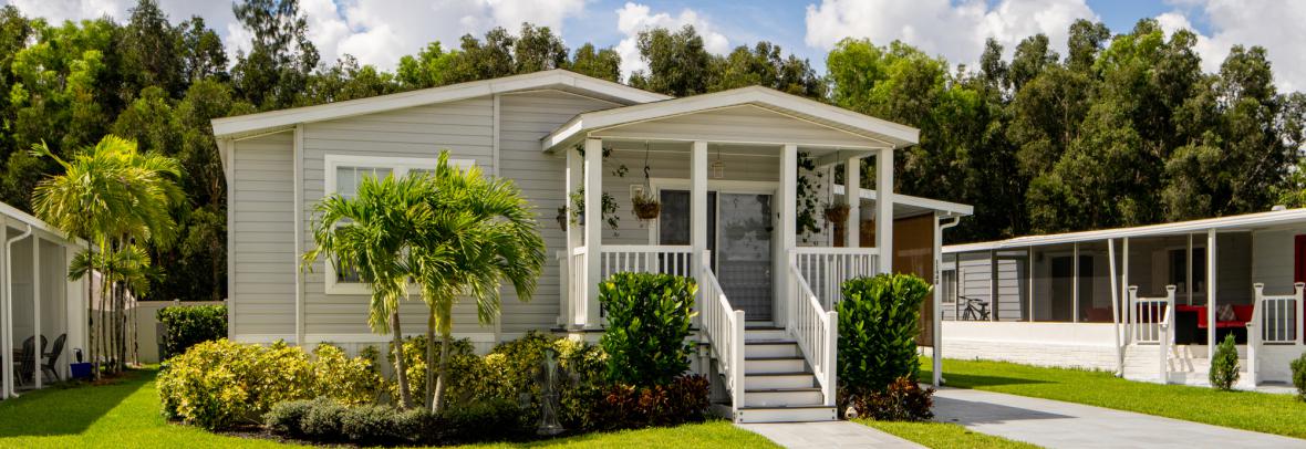 Mobile home neighborhood Boynton Beach Florida USA retirement community