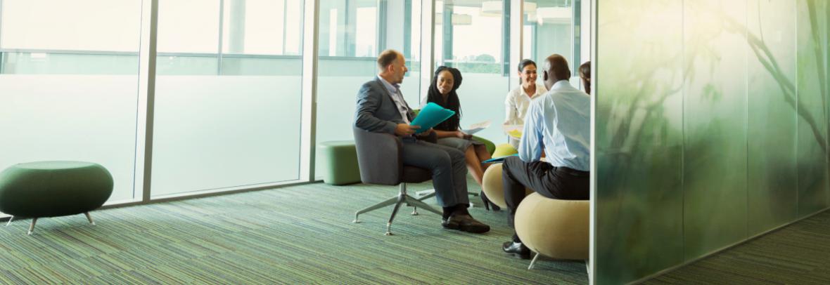 Office workers having a meeting