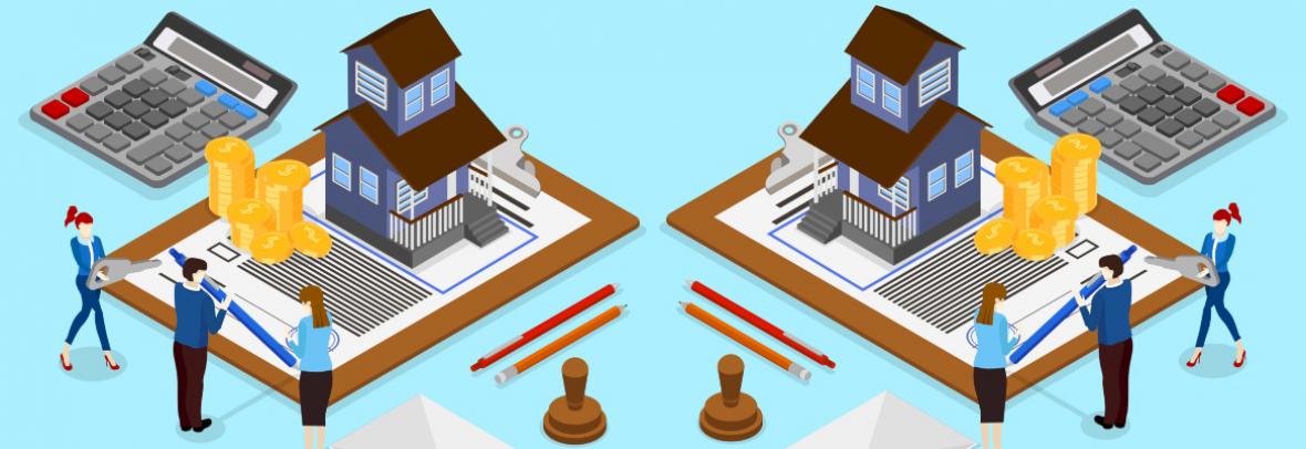 illustration of mortgage paperwork