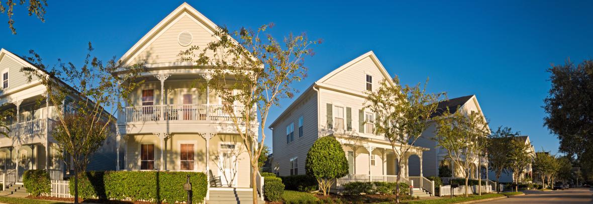 houses in a neighborhood