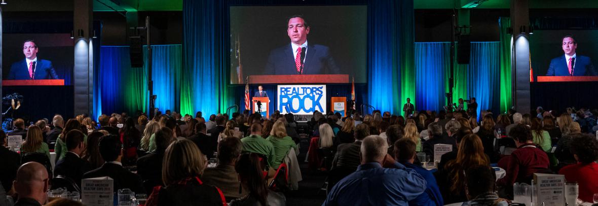 Governor Ron DeSantis speaks to Realtors during GARD