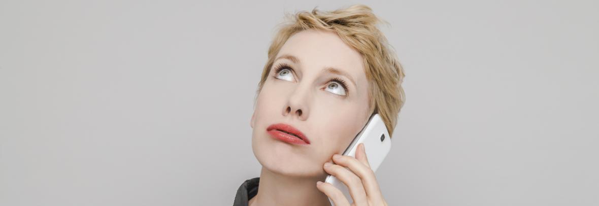 woman on phone annoyed