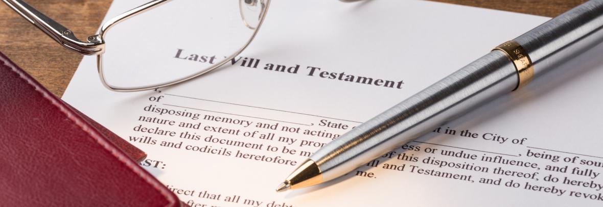 photo illustration of last will paperwork