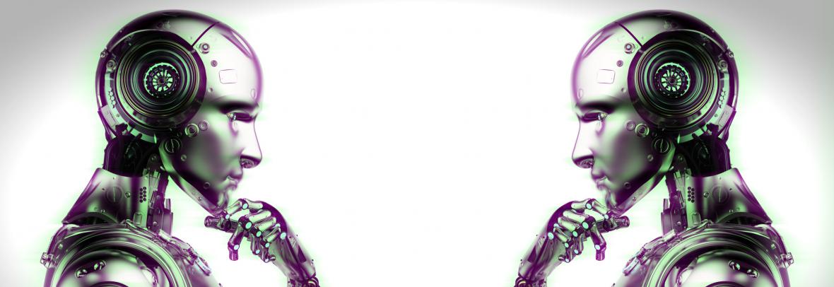 silver robots