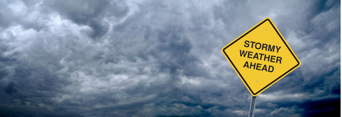 stormy weather ahead sign