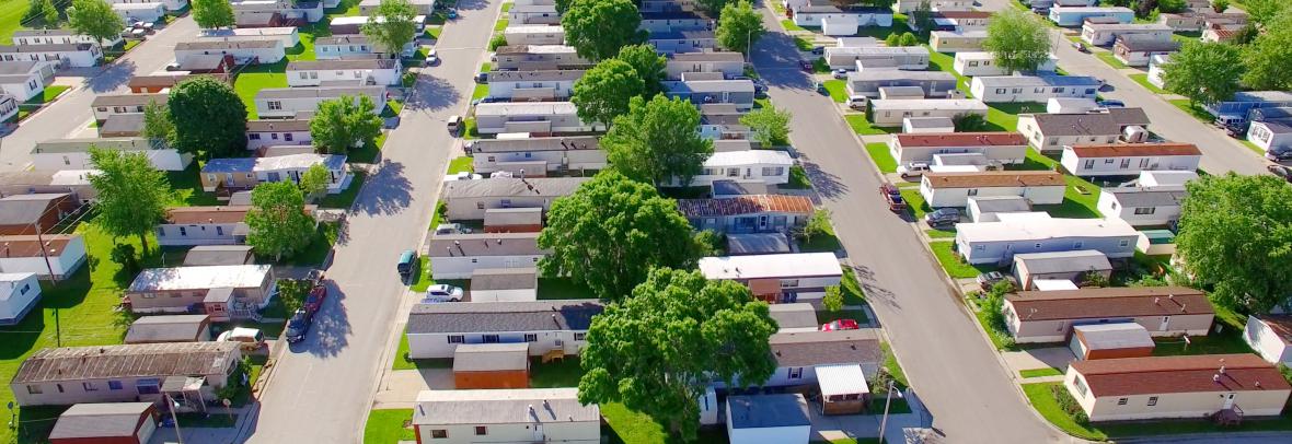 mobile home park aerial