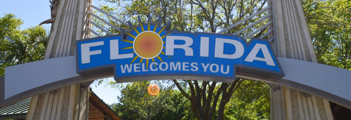 'Florida Welcomes You' sign