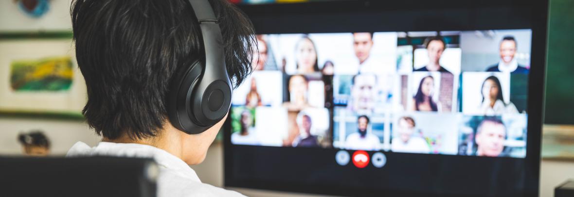 woman on video conference call