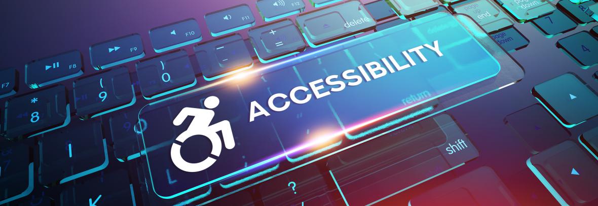 Graphic of a computer keyboard with a key for accessibility