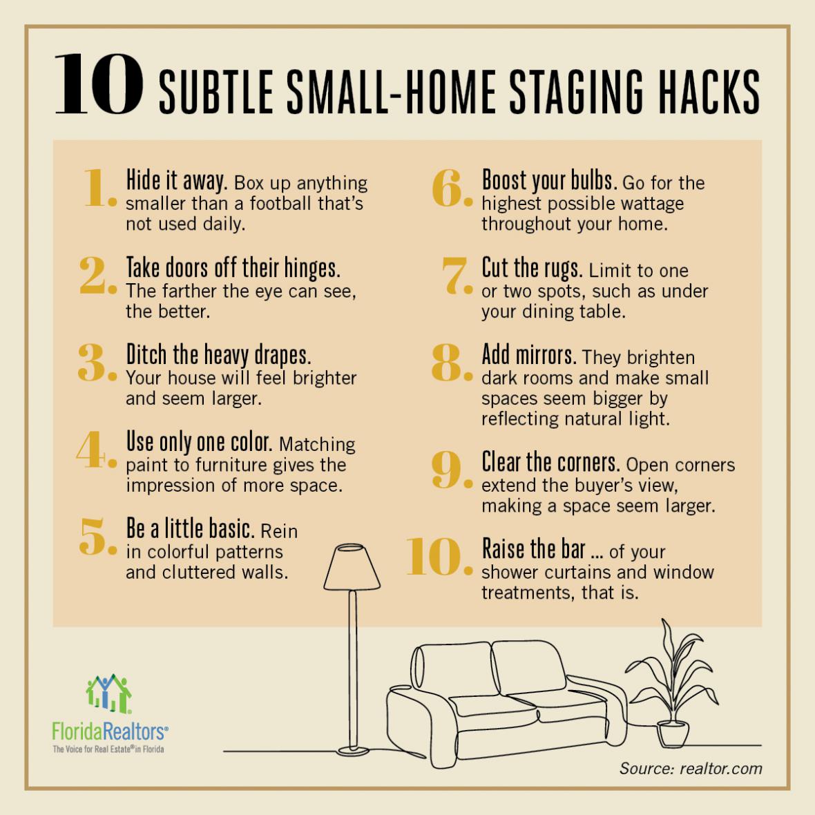 Small-home staging hacks