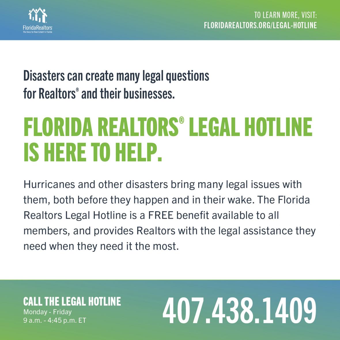 legal hotline hurricane infographic