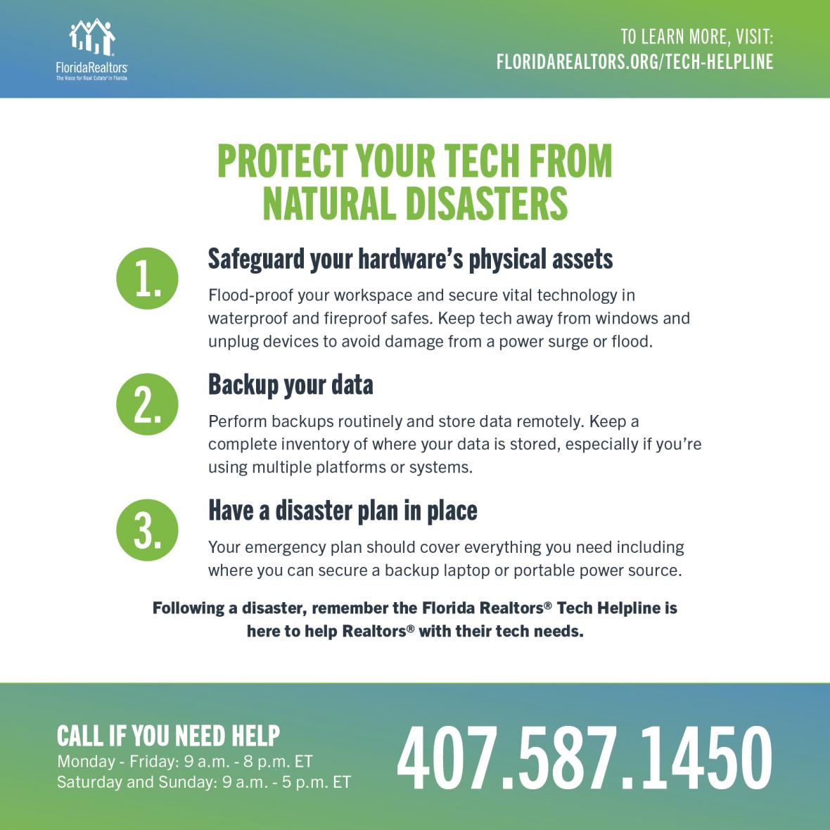 protect tech from natural disasters infographic