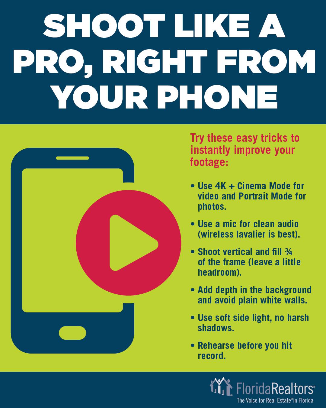 Tips for using your phone to create listing-worthy videos 