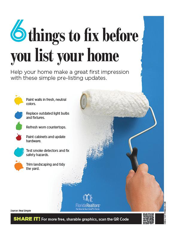 6 things to fix before listing infographic