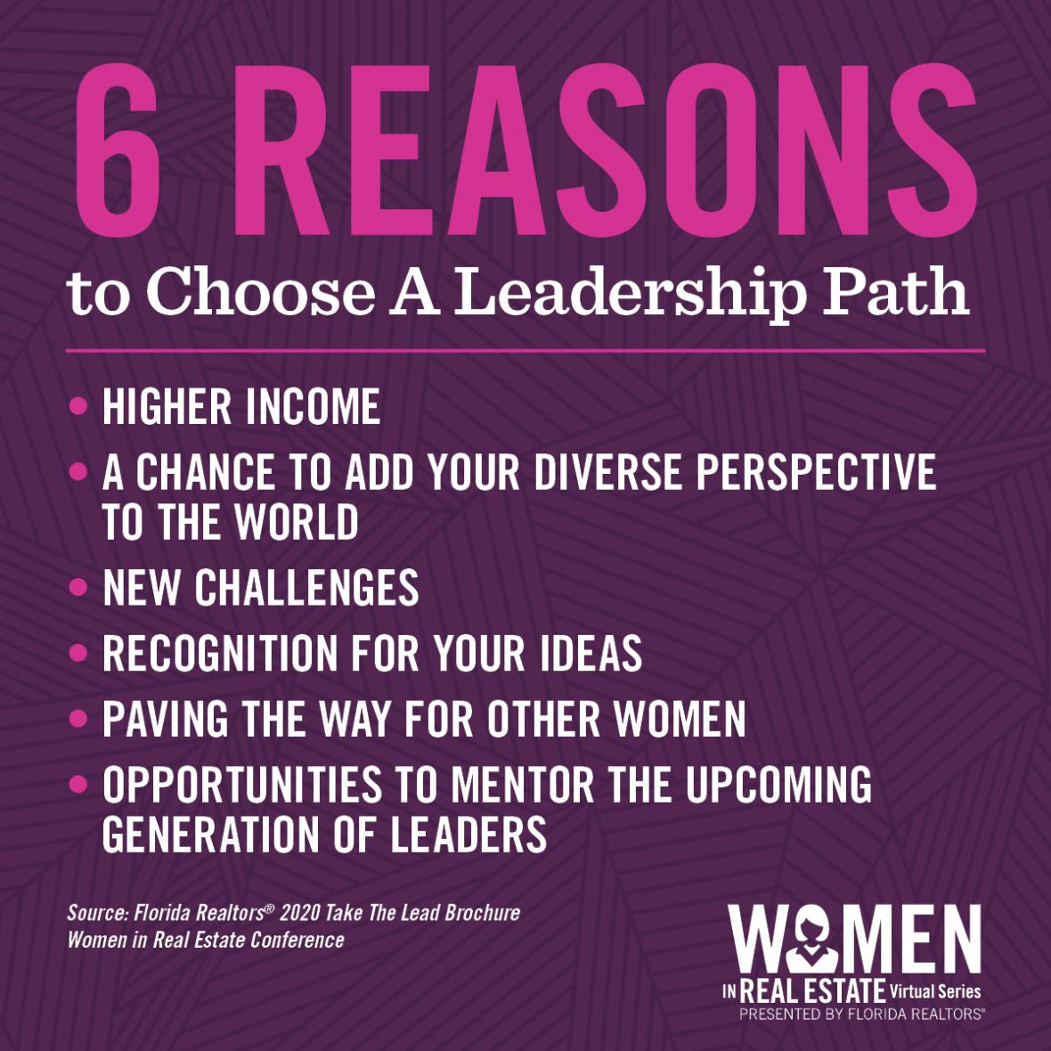 6 Reasons to Choose a Leadership Path infographic