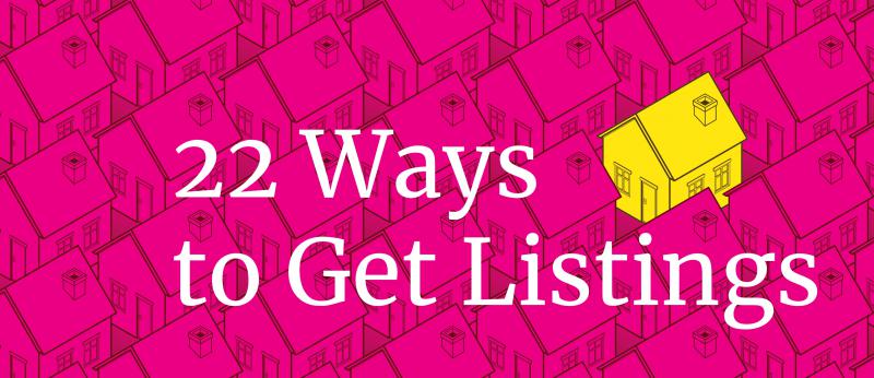 22 ways to get listings illustration pink and yellow houses