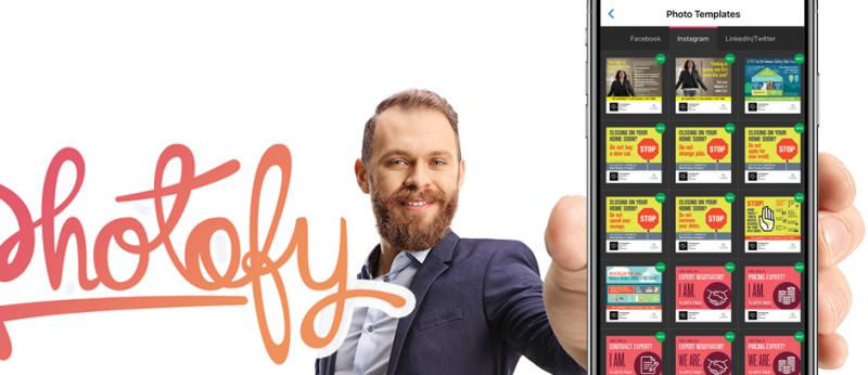 Photo of a man holding a smartphone with graphics on it