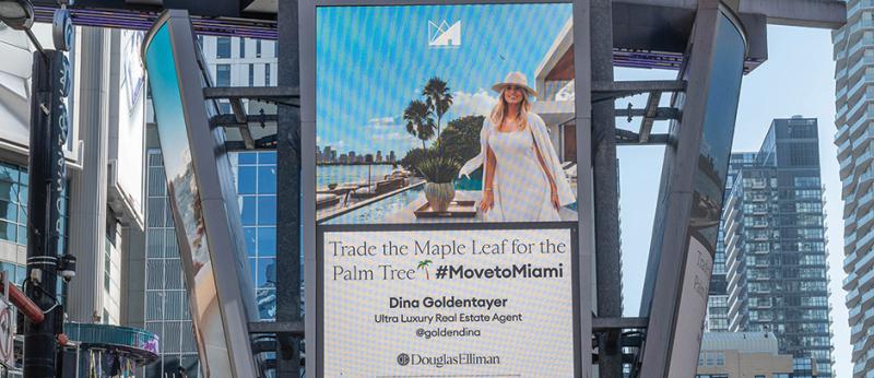 Dina Goldentayer's Timesquare billboard