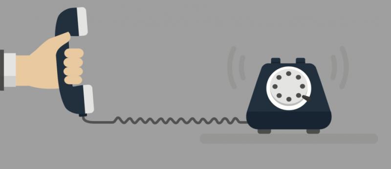 illustration of hand with telephone
