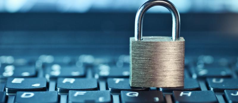 Lock sitting on a keyboard
